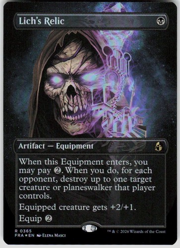 Lich relic borderless foil - borderless,