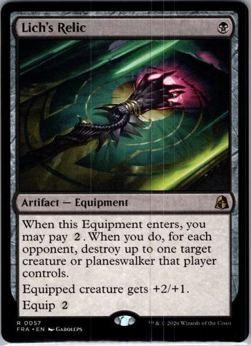 Lich relic non - relic, reality