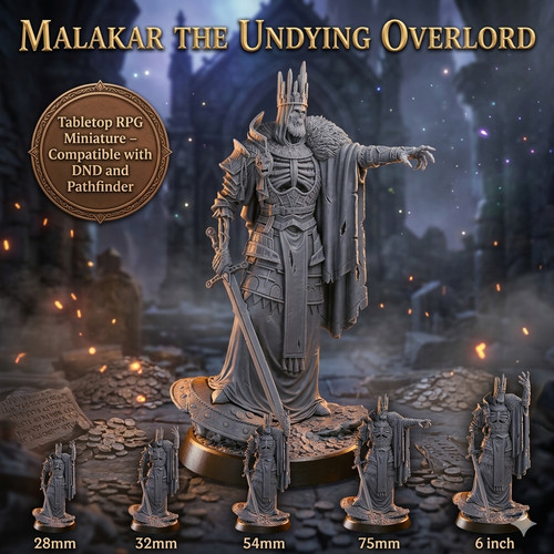 Undead lich king - king, miniature