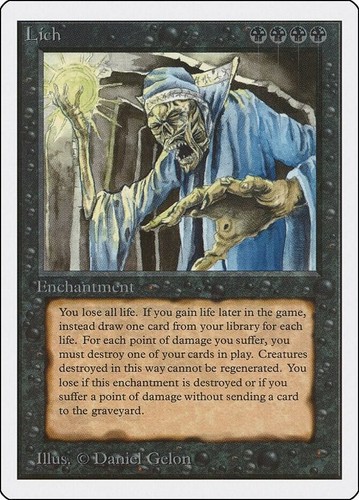 Lich heavy play mtg - 1x,
